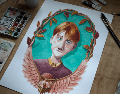 Ron Weasley iIllustration - A3 Watercolour
