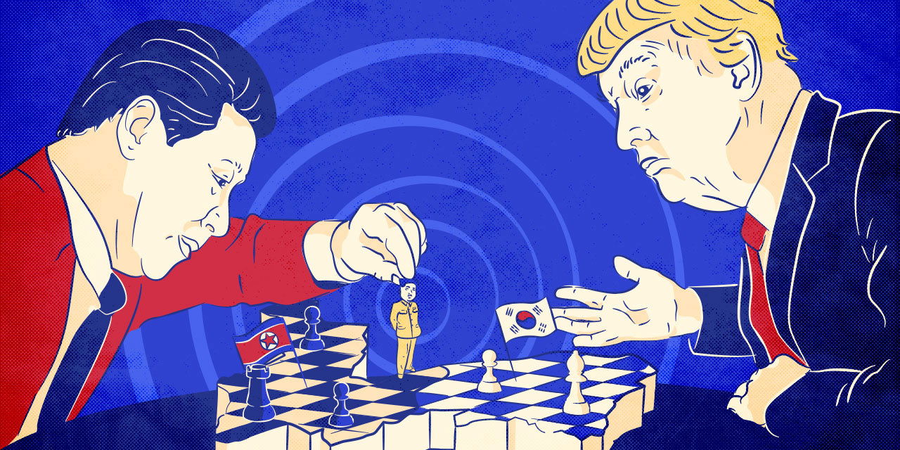 Jogo de xadrez entre Trump e Xi Jinping